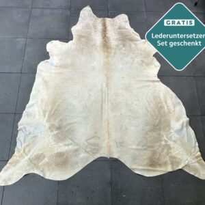 Kuhfell Teppich hellbraun Detailansicht natürliche Zeichnung