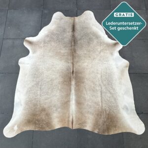 Kuhfell Teppich sandfarben Detailansicht natürliche Zeichnung