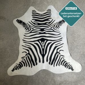 Mini-Kuhfell Zebradruck 70x70 cm.